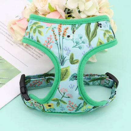 Dog Harness Flower Printed