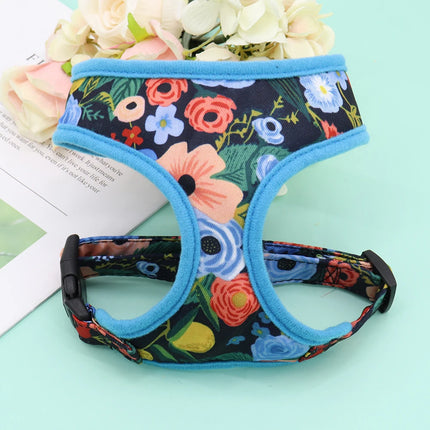Dog Harness Flower Printed
