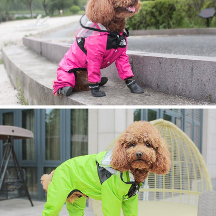 Pet Dog Raincoat The Dog Face Jumpsuit