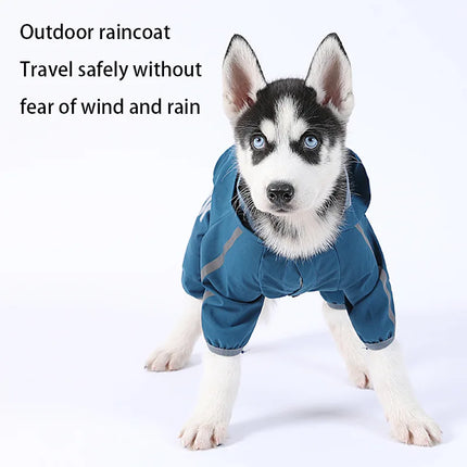 Dog Raincoat Waterproof Reflective Sun Protective Suit Breathable Outdoor