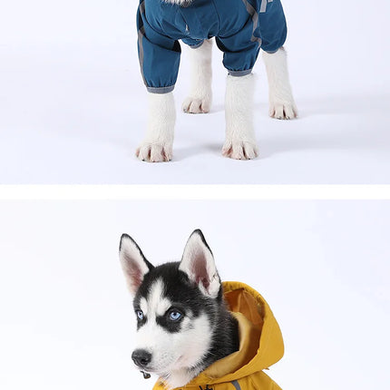 Dog Raincoat Waterproof Reflective Sun Protective Suit Breathable Outdoor