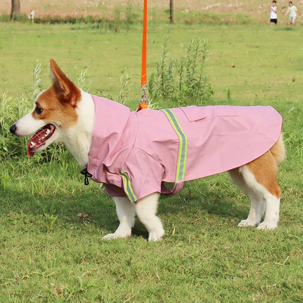 Large Dog Raincoat Corgi Cloak Style Puppy Waterproof