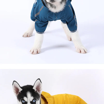Dog Raincoat Waterproof Reflective Sun Protective Suit Breathable Outdoor