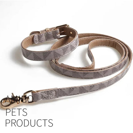Dog Collar Luxury Designer Leather Collar for Small Medium Large Pet