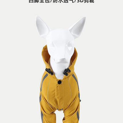 Dog Raincoat Waterproof Reflective Sun Protective Suit Breathable Outdoor
