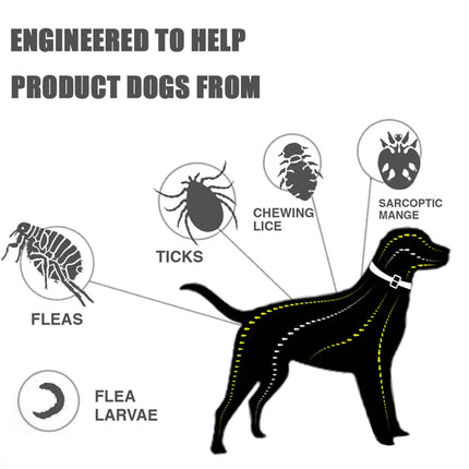Flea And Tick Collar Silicone Adjustable Dogs Cats Collar 8 Month Protection