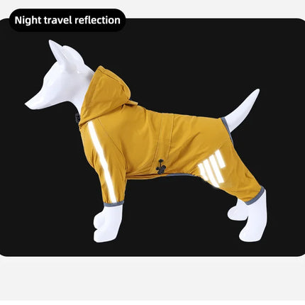 Dog Raincoat Waterproof Reflective Sun Protective Suit Breathable Outdoor