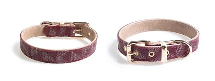 Dog Collar Luxury Designer Leather Collar for Small Medium Large Pet