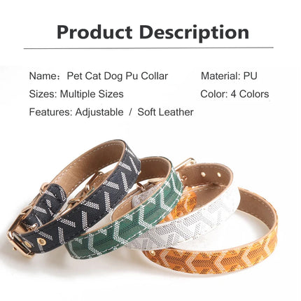 Durable Leather Dogs Collars Soft Comfortable Collar