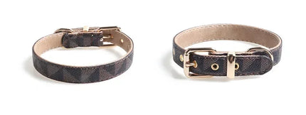 Dog Collar Luxury Designer Leather Collar for Small Medium Large Pet