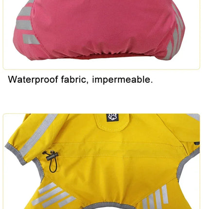 Dog Raincoat Reflective Waterproof Pet Clothes for Small Medium Dogs
