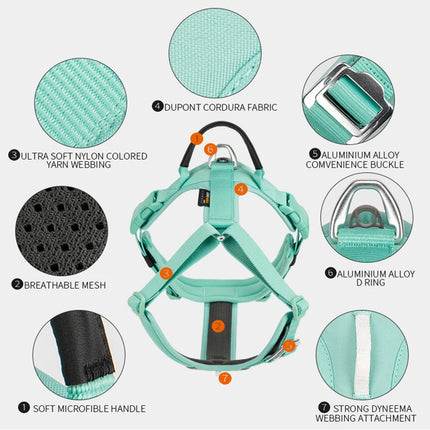 SMALL COMBINATION Pet Harness No Pull Adjustable Comfortable Control