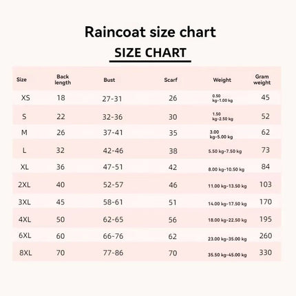 Pet Dog Puppy Transparent Rainwear Raincoat Pet Hooded Waterproof Jacket