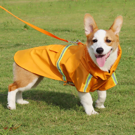 Large Dog Raincoat Corgi Cloak Style Puppy Waterproof
