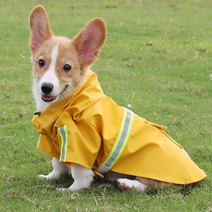 Large Dog Raincoat Corgi Cloak Style Puppy Waterproof