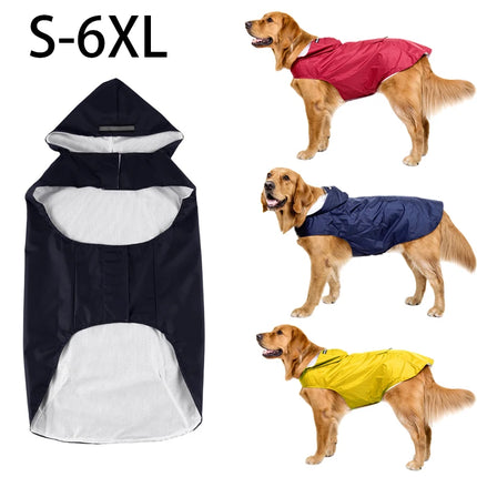 Dog Raincoat Waterproof Hoodie Jacket Rain Poncho