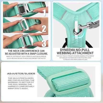 SMALL COMBINATION Pet Harness No Pull Adjustable Comfortable Control