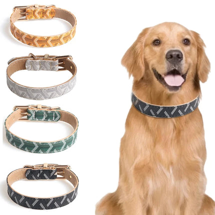 Durable Leather Dogs Collars Soft Comfortable Collar