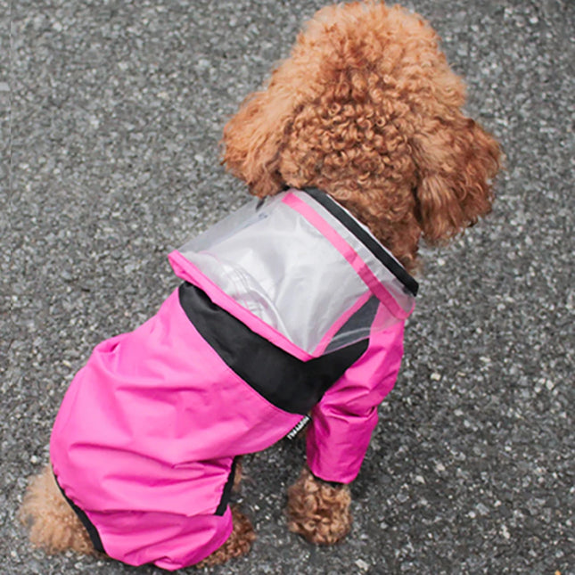 Pet Dog Raincoat The Dog Face Jumpsuit