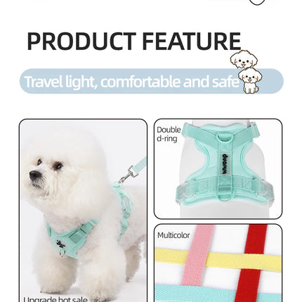 Colorful Lightweight Dog Harness for Small Breeds