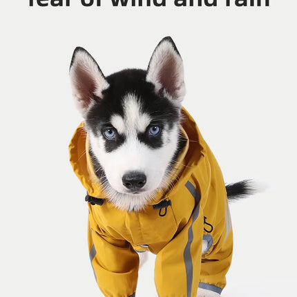 Dog Raincoat Waterproof Reflective Sun Protective Suit Breathable Outdoor
