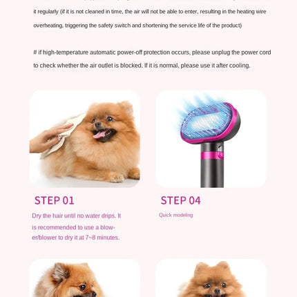 2 in 1 Pet Hair Dryer Soft Combing 110V , 220V