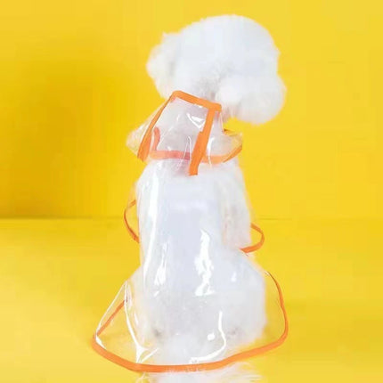 Pet Dog Puppy Transparent Rainwear Raincoat Pet Hooded Waterproof Jacket