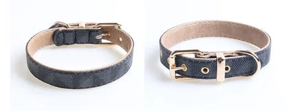 Dog Collar Luxury Designer Leather Collar for Small Medium Large Pet