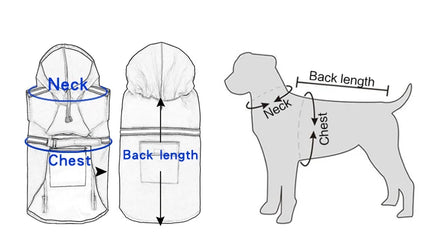 Large Dog Raincoat Corgi Cloak Style Puppy Waterproof