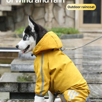 Dog Raincoat Waterproof Reflective Sun Protective Suit Breathable Outdoor