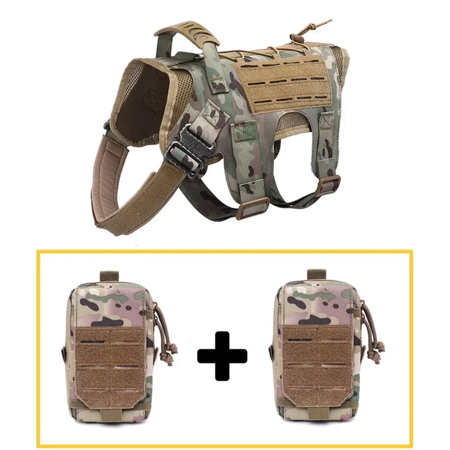 Military Large Dog Harness Pet German Shepherd K9 Malinois Training Vest