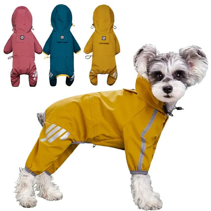 Dog Raincoat Reflective Waterproof Pet Clothes for Small Medium Dogs