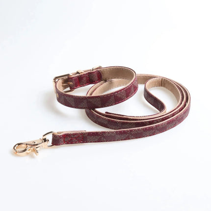 Dog Collar Luxury Designer Leather Collar for Small Medium Large Pet