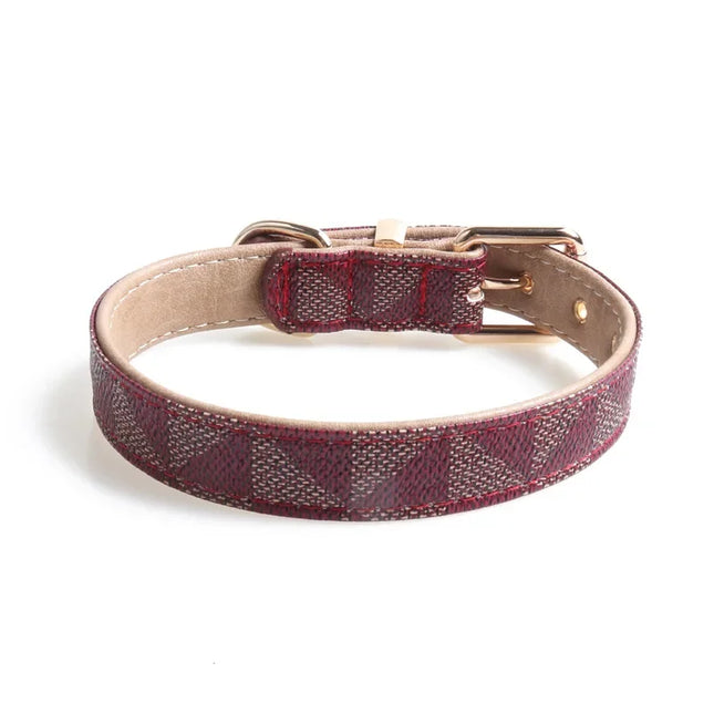 Dog Collar Luxury Designer Leather Collar for Small Medium Large Pet