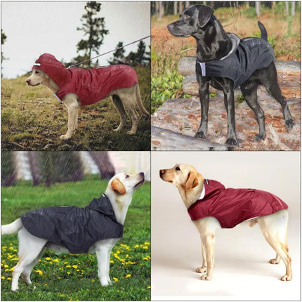 Dog Raincoat Waterproof Hoodie Jacket Rain Poncho