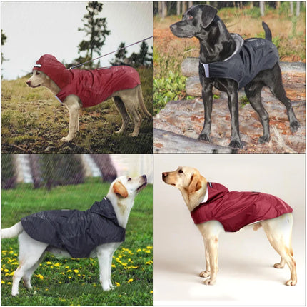 Dog Raincoat Waterproof Hoodie Jacket Rain Poncho