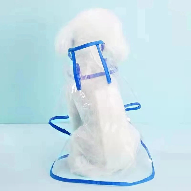 Pet Dog Puppy Transparent Rainwear Raincoat Pet Hooded Waterproof Jacket