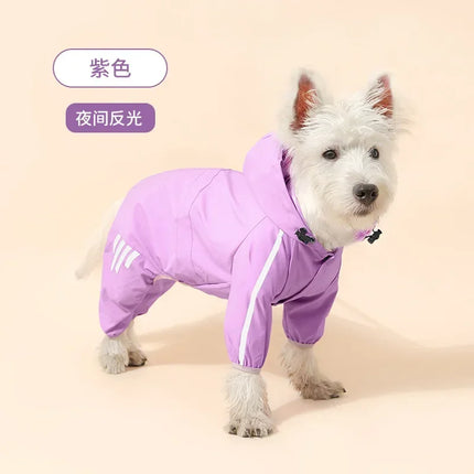 Dog Raincoat Reflective Waterproof Pet Clothes for Small Medium Dogs