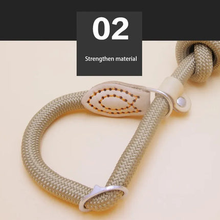 Dog Walking Leash Slip Rope Adjustable Loop Collar Training Leashes for Large Dogs