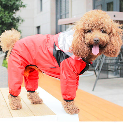 Pet Dog Raincoat The Dog Face Jumpsuit