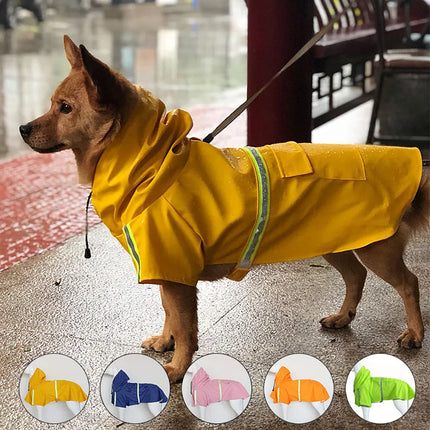 Large Dog Raincoat Corgi Cloak Style Puppy Waterproof