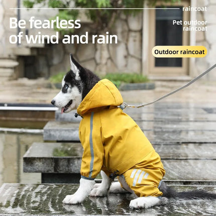 Dog Raincoat Waterproof Reflective Sun Protective Suit Breathable Outdoor