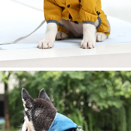 Dog Raincoat Waterproof Reflective Sun Protective Suit Breathable Outdoor
