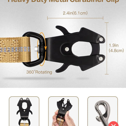 Reflective Shock Absorbing Pet Leashes with Car Seatbelt for Large Dogs