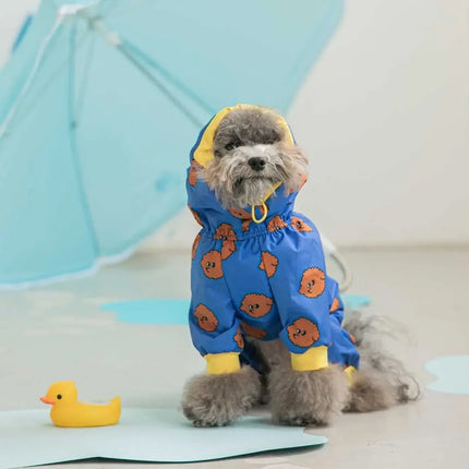Dog Raincoats Pet Dog Raincoat Hooded Jumpsuit