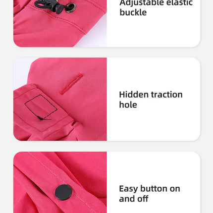 Dog Raincoat Waterproof Reflective Sun Protective Suit Breathable Outdoor