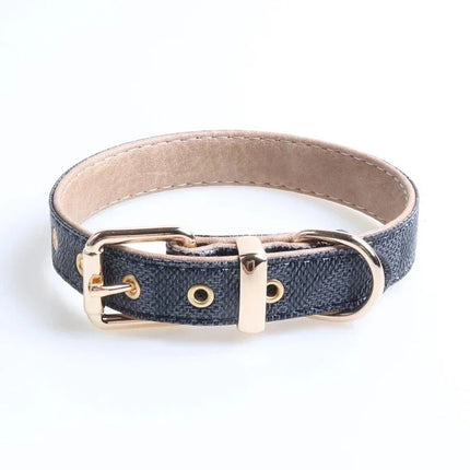 Dog Collar Luxury Designer Leather Collar for Small Medium Large Pet