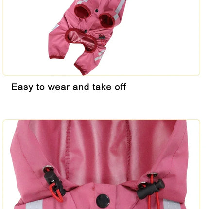 Dog Raincoat Reflective Waterproof Pet Clothes for Small Medium Dogs