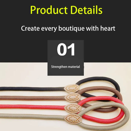 Dog Walking Leash Slip Rope Adjustable Loop Collar Training Leashes for Large Dogs